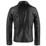 Eleganza — Women's Jet Black Genuine Soft Lambskin Leather Slim Fit Collared Zip-Up Western Yoke Stitch Detail Classic Casual Chic Street Style Lightweight Everyday Outerwear Jacket - Image 2