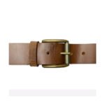 Rustico — Men's Chestnut Tan Genuine Thick Full-Grain Leather Casual Rugged Belt with Antique Brass-Tone Heavy-Duty Square Pin Buckle Vintage Western Everyday Durable Accessory - Image 2