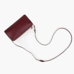 Vordella — Women's Deep Burgundy Pebbled Genuine Leather Top-Zip Cylinder-Barrel Single-Strap Silver-Hardware Compact Elegant Shoulder Bag - Image 2