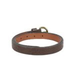 Serpente — Women's Dark Chocolate Brown Genuine Embossed Snakeskin Texture Leather Skinny Belt with Gold-Tone Round Buckle Chic Everyday Waist Accessory - Image 2