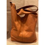 Spallazzo — Women's Warm Tan Genuine Leather Slouchy Hobo Shoulder Crossbody Bag - Image 2