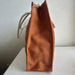 Cordarezza — Women's Cognac Tan Genuine Leather Rope Handle Front Pocket Shoulder Tote Handbag - Image 2