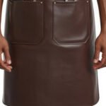Cioccolato Raffinato — Men's Dark Chocolate Espresso Brown Genuine Smooth Glossy Full-Grain Cowhide Leather Heavy-Duty Adjustable Black Cross-Back Strap Antique Bronze Hardware Clip Diagonal Front Zipper Chest Pocket Right Side Scissor Tool Holder Slot Dual Lower Wide Patch Pocket Clean Structured Design Barber Hairdresser Stylist Tattoo Artist Chef Craftsman Sleek Bold Professional Salon Workshop Utility Apron - Image 2