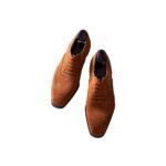 Chester — Men's Cognac Suede Wingtip Brogue Oxford Dress Shoes