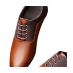 Lorenzo — Men's Tan Brown Two-Tone Lace-Up Oxford Formal Shoes - Image 2
