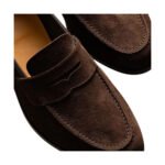 Lawson — Men's Dark Chocolate Brown Suede Penny Loafer Slip-On Smart Casual Dress Shoes with Leather Sole - Image 2