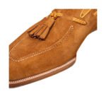 Tasselo — Men's Camel Tan Genuine Suede Tassel Loafer Slip-On Smart Casual Dress Shoes with Leather Sole - Image 2