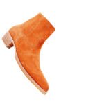 Stetson — Men's Burnt Orange Tan Genuine Suede Pointed-Toe Western Cowboy Zip-Up Ankle Boots with Leather Sole - Image 6