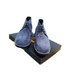 Sahara — Men's Slate Blue Genuine Suede Chukka Lace-Up Ankle Boots with Non-Slip Rubber Sole - Image 4