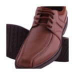 Robusto — Men's Tan Brown Leather Moc-Toe Lace-Up Comfort Derby Shoes with Anti-Slip Thick Rubber Outsole - Image 2