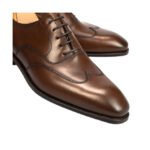 Imperiale — Men's Dark Brown Hand-Burnished Leather Wingtip Brogue Lace-Up Oxford Dress Shoes with Leather Sole - Image 2