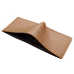 Mielazzo — Men's Honey Tan Genuine Vintage Oil-Wax Leather Slim Bifold Card Wallet - Image 2