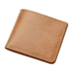 Mielazzo — Men's Honey Tan Genuine Vintage Oil-Wax Leather Slim Bifold Card Wallet