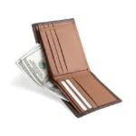 Granitozzo — Men's Deep Dark Brown Genuine Pebble-Grain Leather Classic Bifold Card Wallet - Image 2