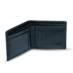 Elegantazzo — Men's Deep Forest Green Genuine Polished Smooth Leather Classic Bifold Card Wallet - Image 2