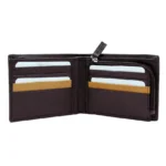 Nerozzo — Men's Jet Black Genuine Soft Nappa Leather Classic Bifold Card Wallet - Image 2
