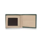 Boscozzo — Men's Deep Forest Green Genuine Saffiano-Grain Leather Ultra-Slim Classic Bifold Card Wallet - Image 2