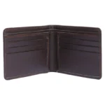 Brunozzo — Men's Dark Chocolate Brown Genuine Full-Grain Leather Classic Bifold Card Wallet - Image 2