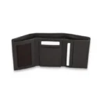 Grigio Sottile — Men's Dark Charcoal Graphite Grey Genuine Smooth Full-Grain Leather Ultra-Slim Compact Bifold Wallet Clean Minimal Edge Stitch Soft Rounded Corner Slim Profile Classic Minimalist Everyday Carry Card Cash Pocket Wallet - Image 2