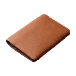 Viaggiozzo — Men's Warm Tan Genuine Full-Grain Leather Saddle Stitch Slim Passport Cover Travel Card Wallet