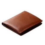 Viaggiozzo — Men’s Warm Tan Full-Grain Leather Saddle Stitch Slim Bifold Wallet