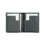 Artigiano — Men's Slate Grey Genuine Full-Grain Bifold Slim Leather Card Holder Classic Dress Wallet - Image 2