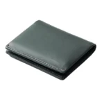 Artigiano — Men's Slate Grey Genuine Full-Grain Bifold Slim Leather Card Holder Classic Dress Wallet