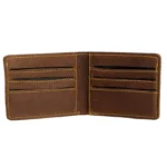 Rusticozzo — Men's Dark Walnut Brown Genuine Vintage-Wax Leather Classic Bifold Card Wallet - Image 2