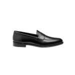 Classico — Men's Jet Black Genuine Leather Penny Loafer Slip-On Smart Casual Dress Shoes with Leather Sole - Image 3