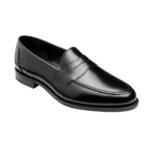 Classico — Men's Jet Black Genuine Leather Penny Loafer Slip-On Smart Casual Dress Shoes with Leather Sole - Image 2