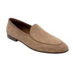 Sabato — Men's Taupe Beige Genuine Suede Plain Toe Slip-On Loafer Smart Casual Dress Shoes with Leather Sole - Image 2