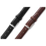 Duovante — Men's Classic Black & Cognac Brown Genuine Leather Smooth-Finish Double-Stitch Silver Pin-Buckle Versatile Dual-Pack Dress Belt - Image 2