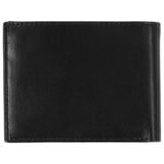 Nerovelk — Men's Sleek Onyx Black Genuine Leather Clean-Edge Bifold Multi-Compartment Slim Executive Business Wallet - Image 2