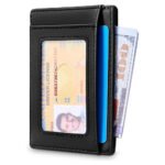 Slimvano — Men's Matte Jet Black Genuine Leather Multi-Slot Front-Pocket Minimalist Vertical Card Holder Wallet - Image 2