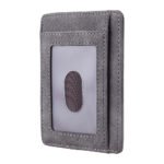 Grisello — Men's Vintage Slate Grey Genuine Leather Textured Multi-Slot Front-Pocket Slim Minimalist Card Holder Wallet - Image 2