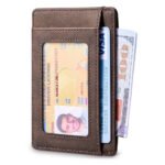 Rustavo — Men's Rugged Dark Espresso Brown Genuine Leather Distressed Multi-Slot Front-Pocket Slim Minimalist Card Holder Wallet - Image 2